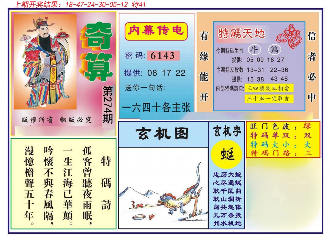 2024274期奇算