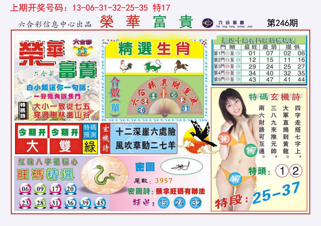 2024246期荣华富贵