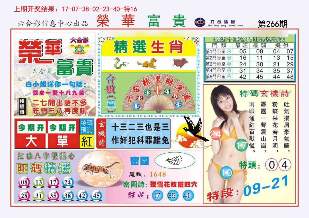 2024266期荣华富贵