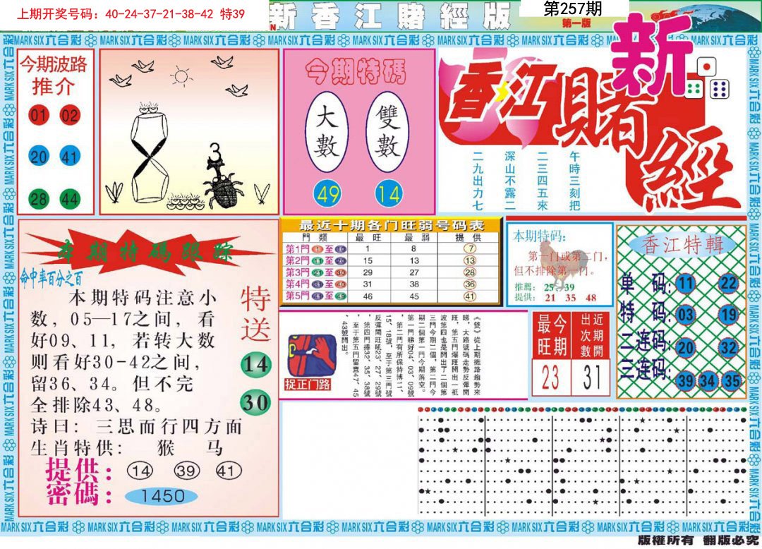 2024257期新香江赌经A