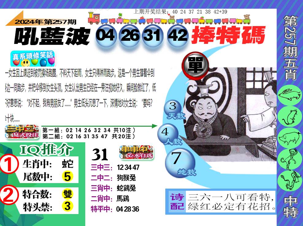 2024257期新特报