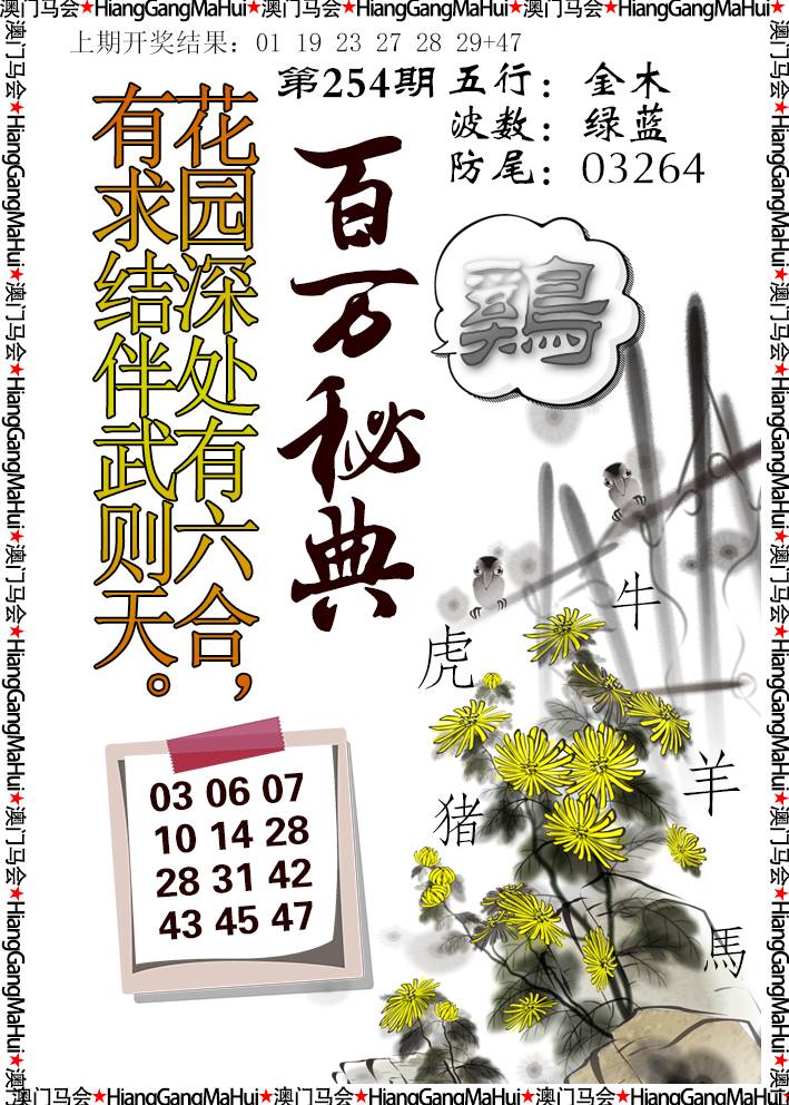 2024254期百万秘典