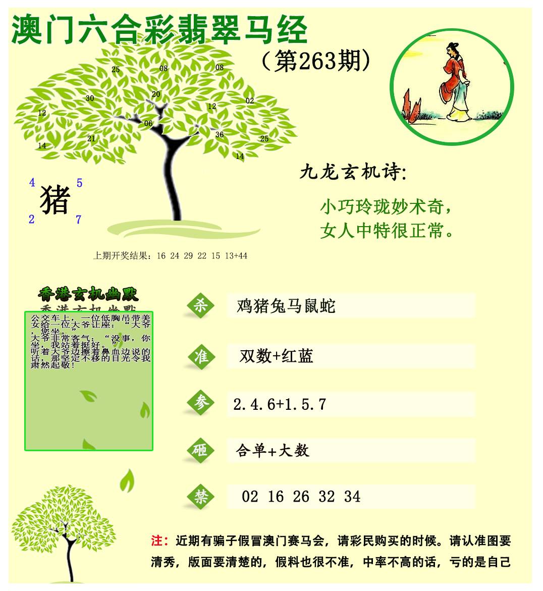 2024263期翡翠马经