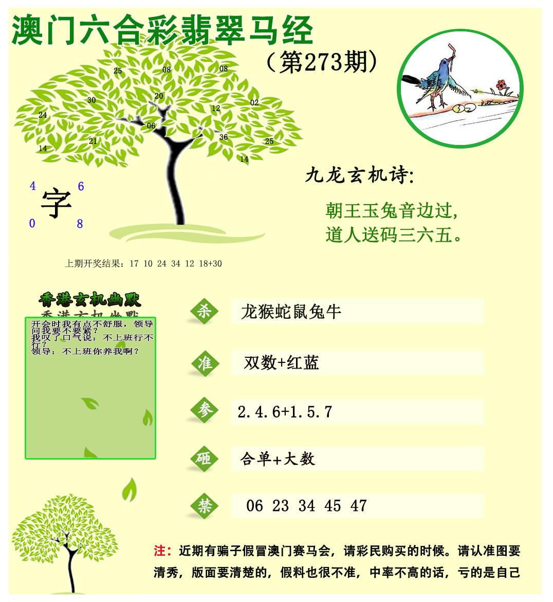 2024273期翡翠马经