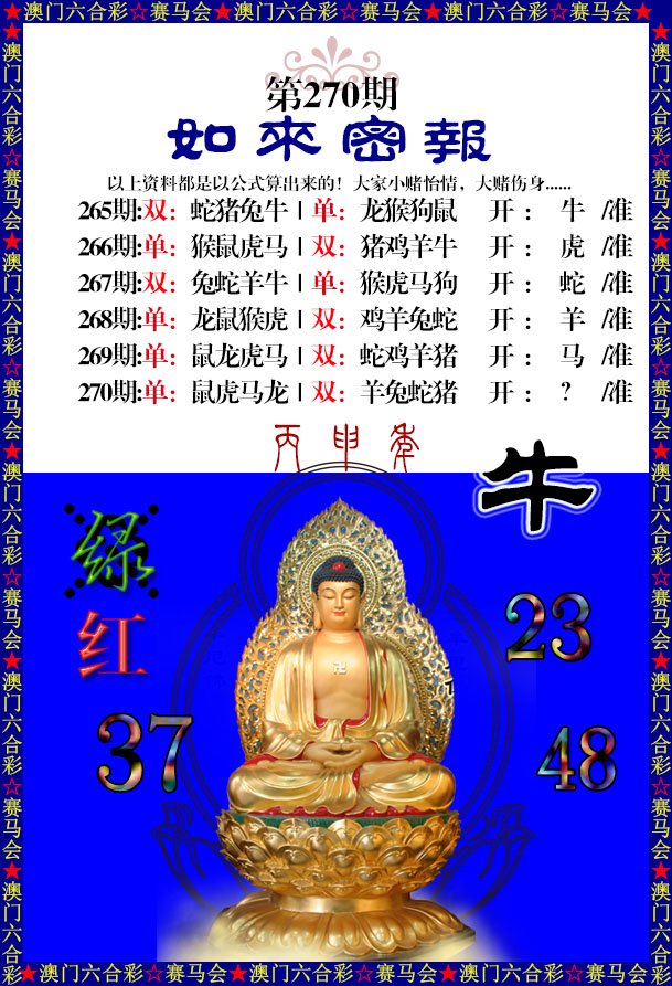 2024270期如来秘报