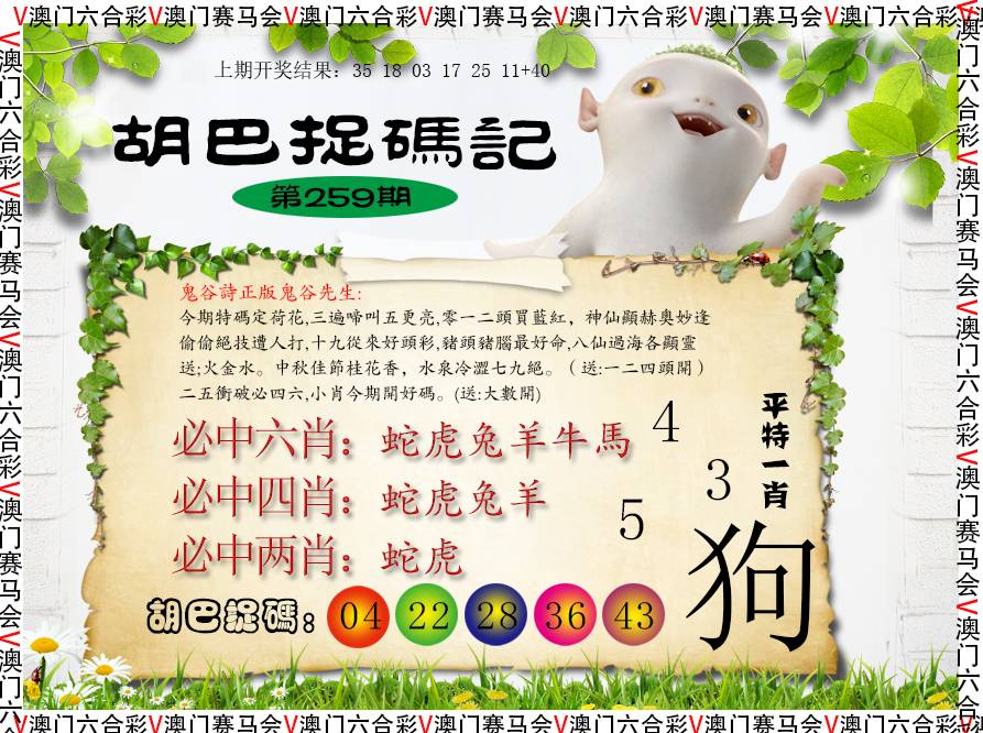 2024259期胡巴抓码记