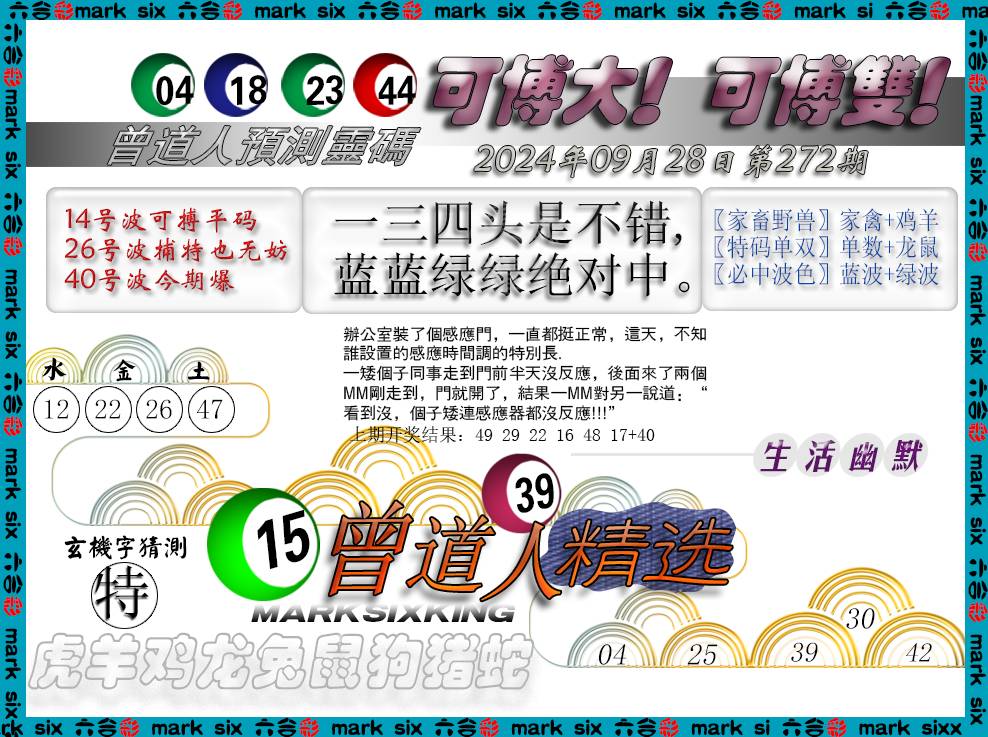 2024272期曾道人精选