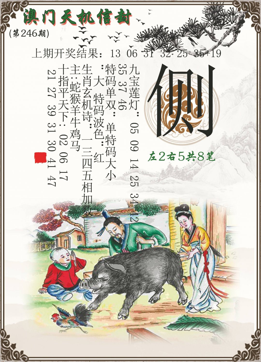2024246期天机信封