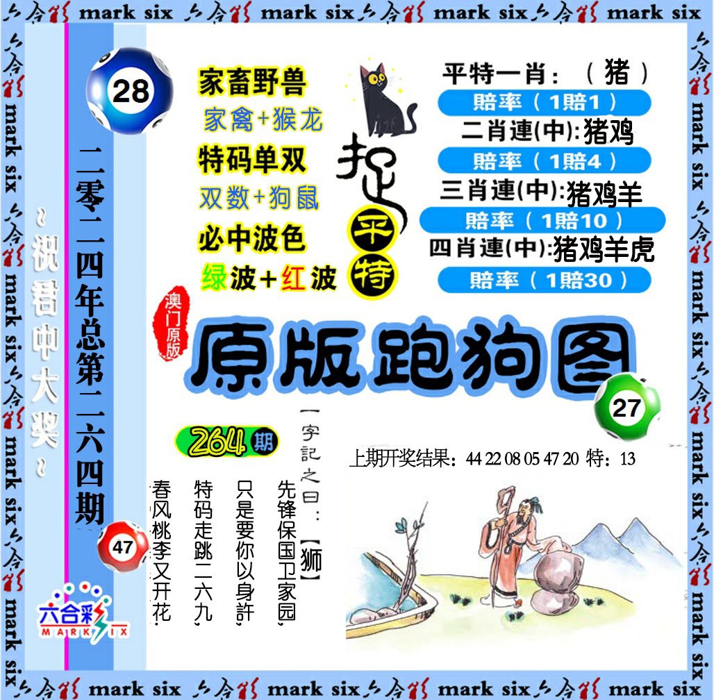 2024264期原版跑狗图