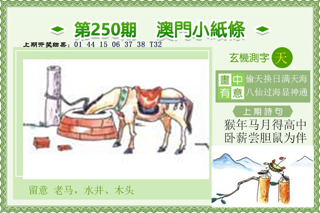 2024250期澳门小纸条