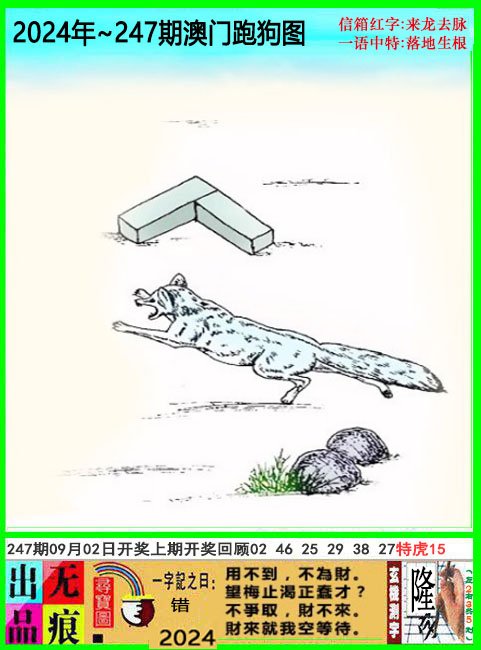 2024247期澳门跑狗无痕版