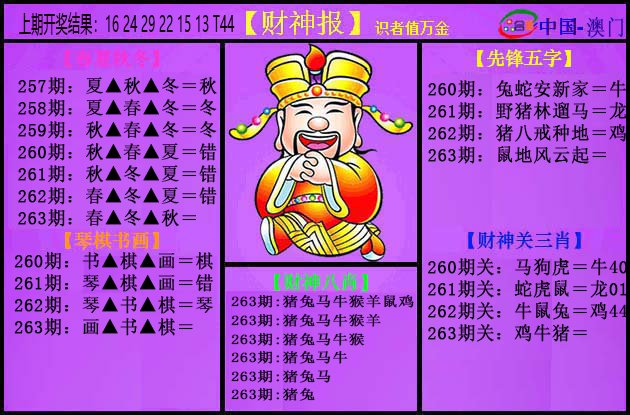 2024263期紫财神