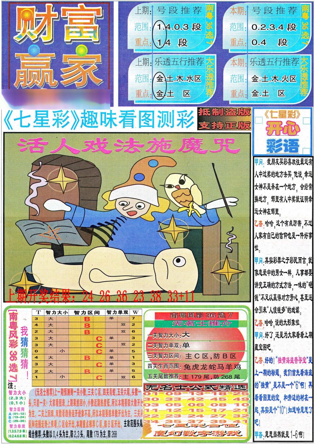 2024270期财富赢家（七星彩）