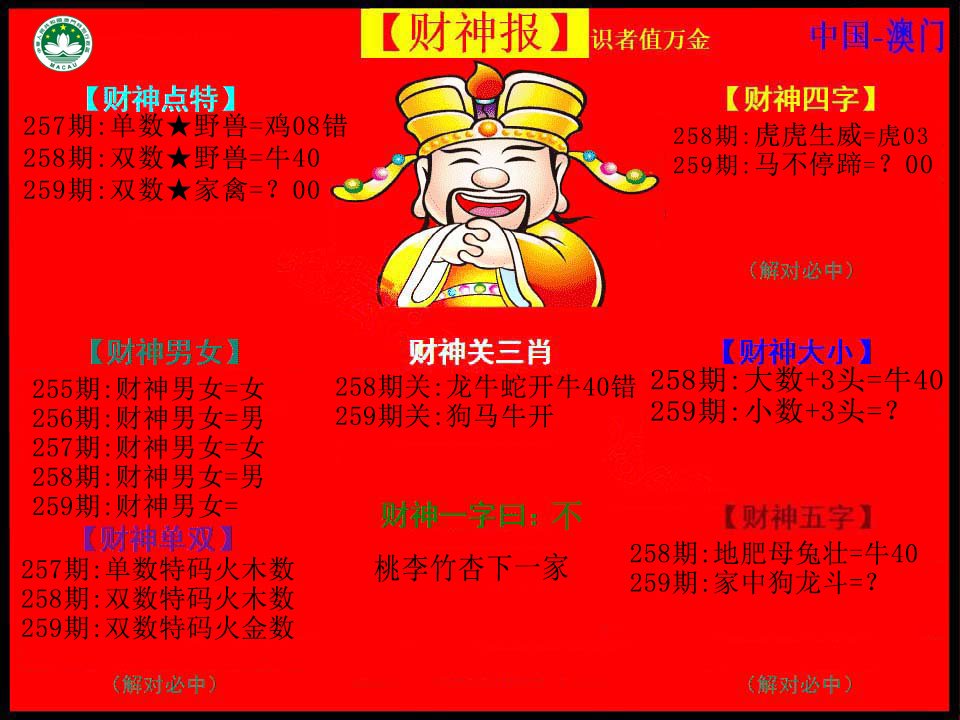 2024259期红财神