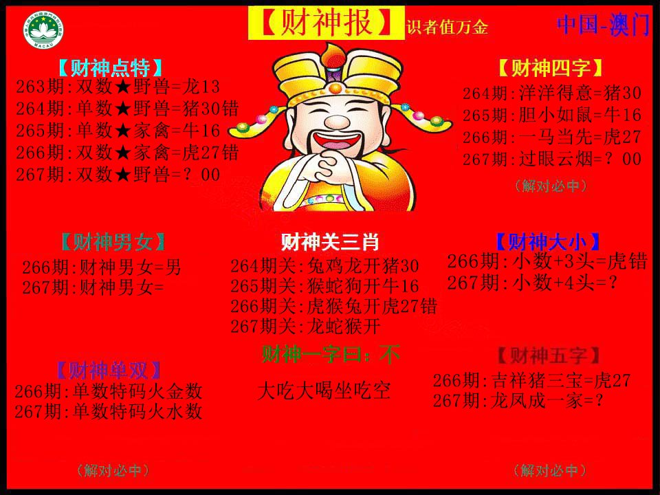 2024267期红财神