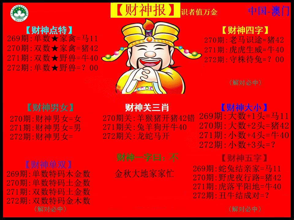 2024272期红财神