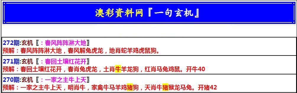 2024272期澳门一句玄机