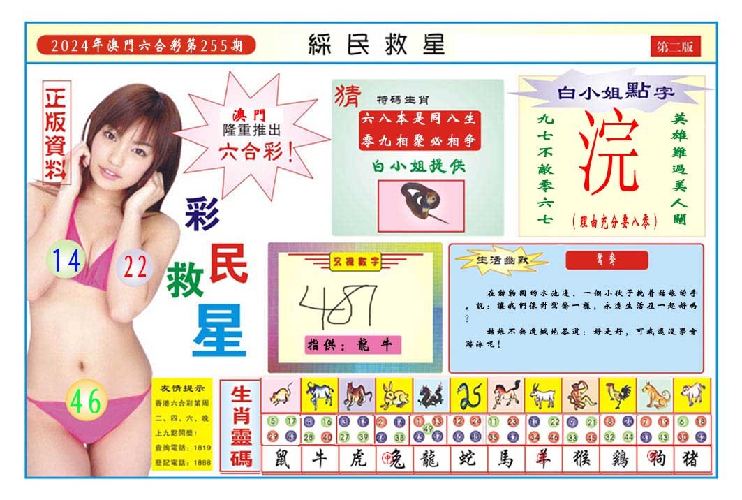 2024255期彩民救星B