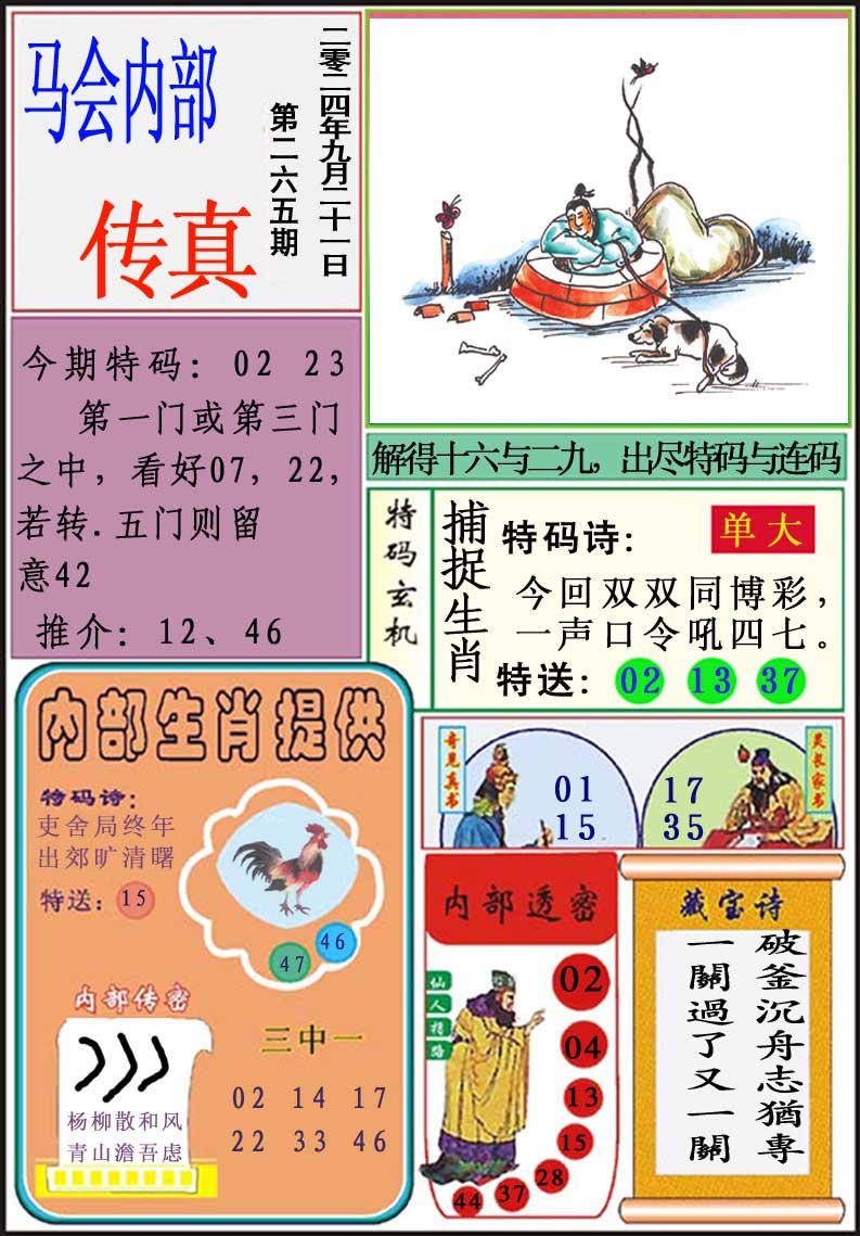2024265期马会内部传真