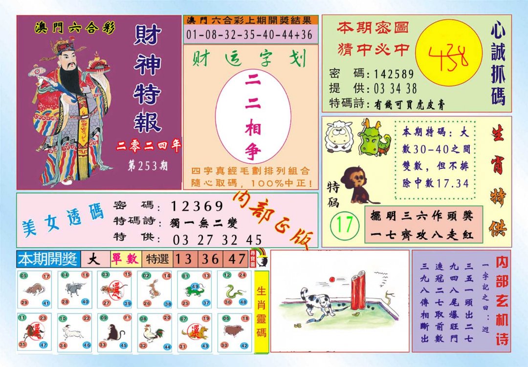 2024253期财神特报