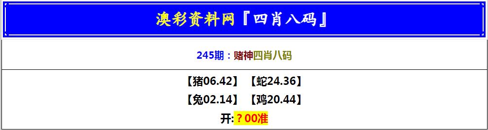 2024245期赌神四肖八码