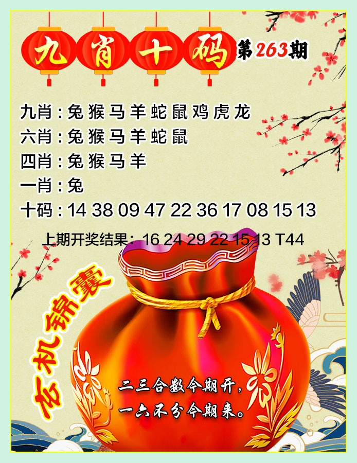 2024263期九肖十码