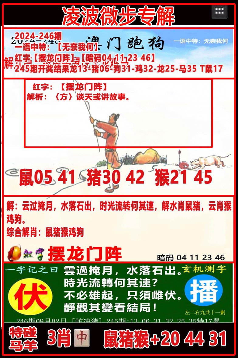 2024246期凌波微步