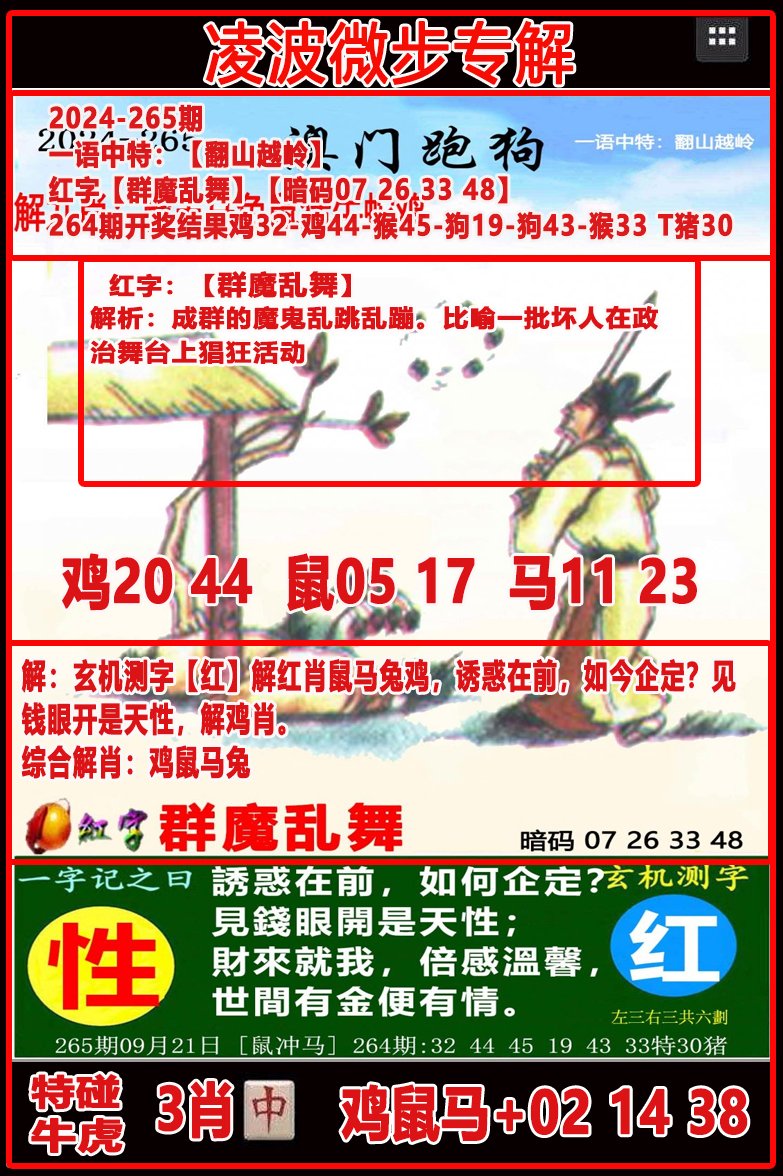 2024265期凌波微步