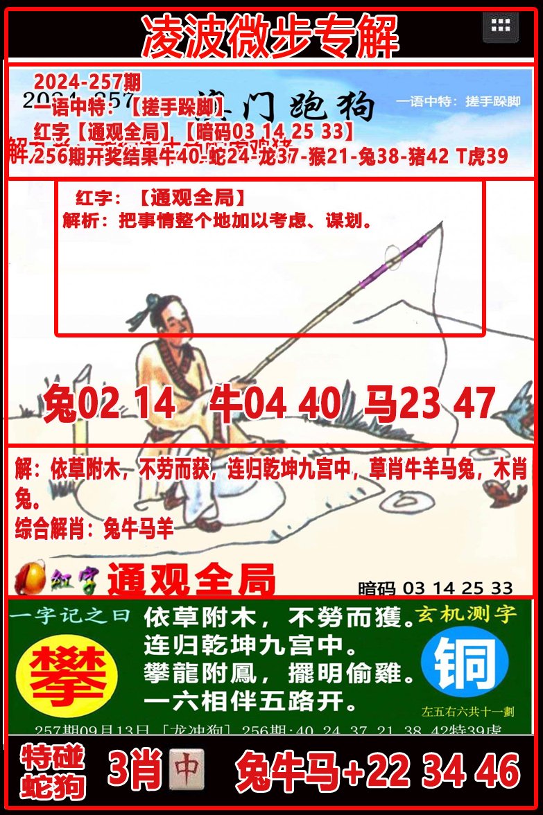2024257期凌波微步