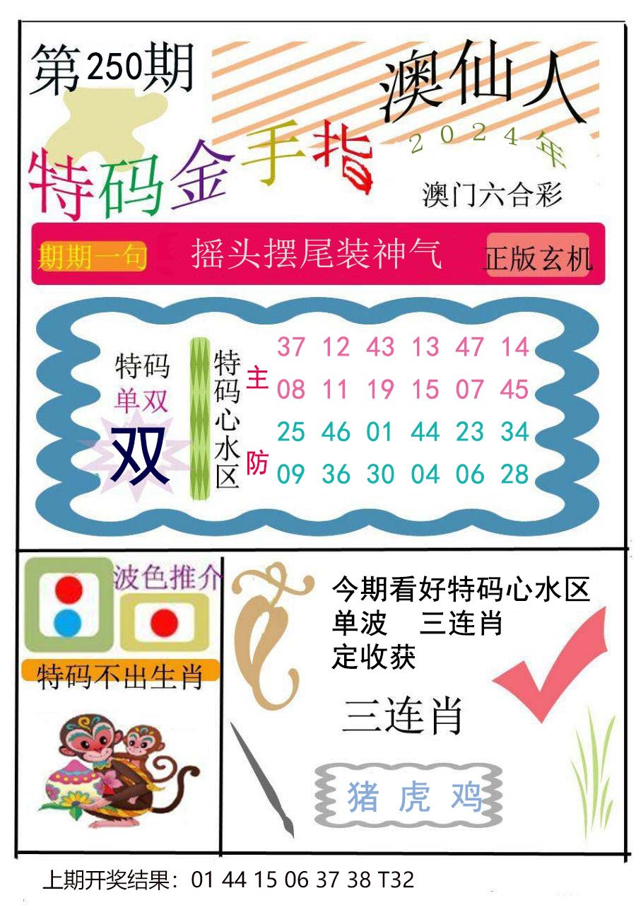 2024250期特码金手指