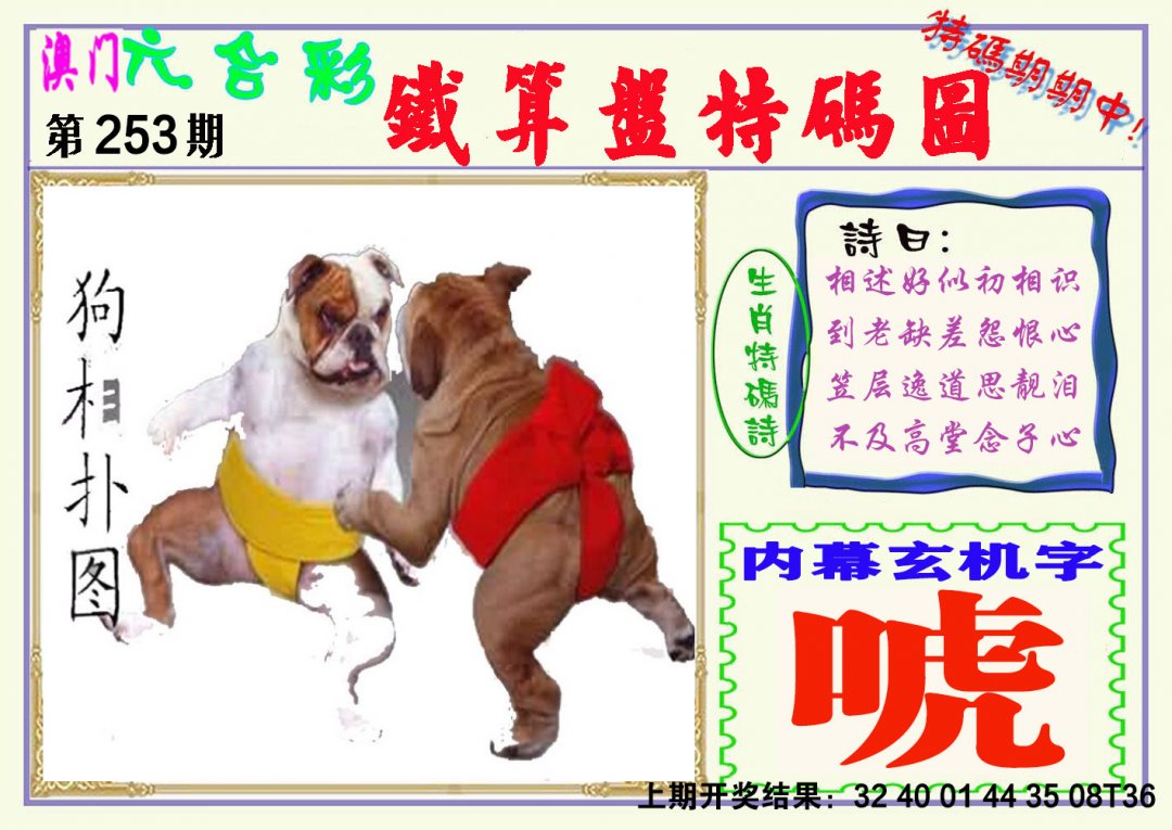2024253期铁算盘特码图