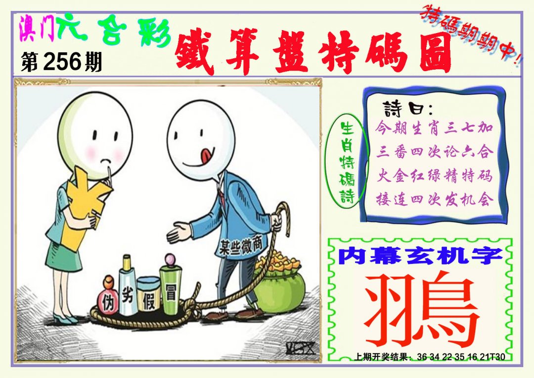 2024256期铁算盘特码图