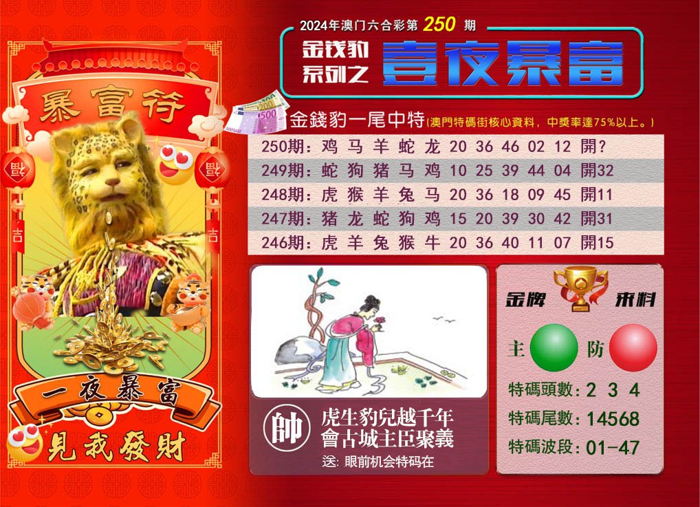 2024250期一夜暴富