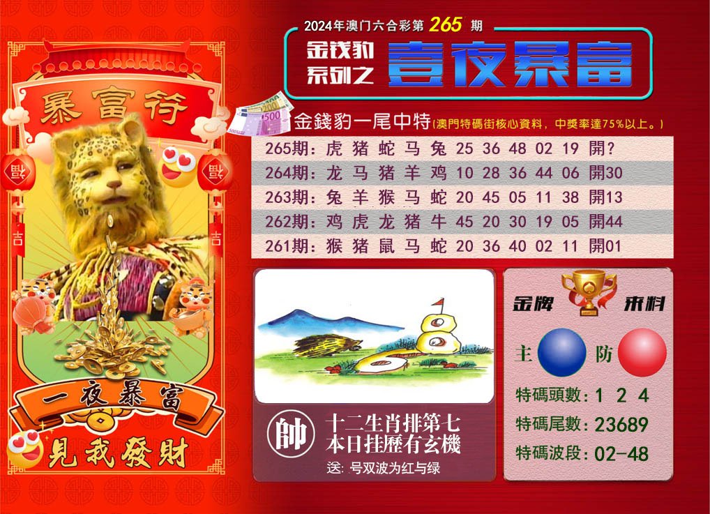 2024265期一夜暴富