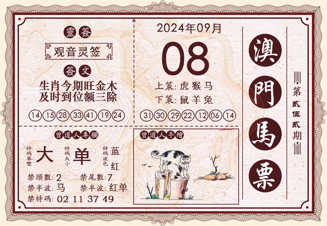 2024252期澳门马票
