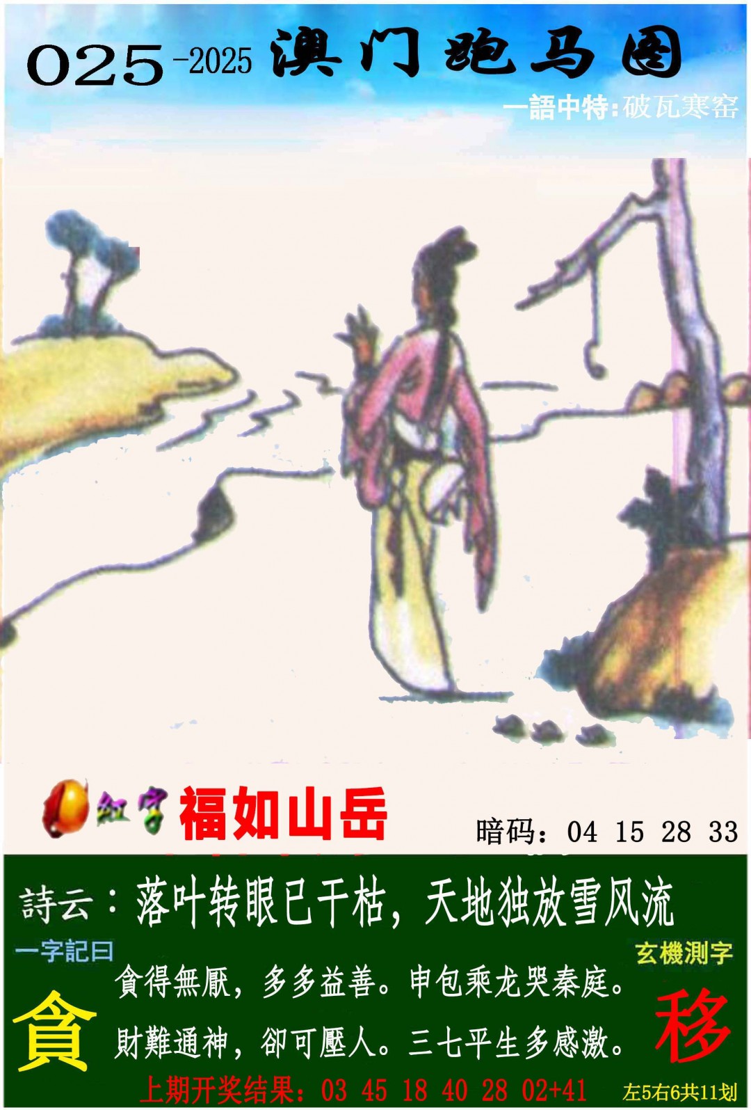 2025025期跑马图