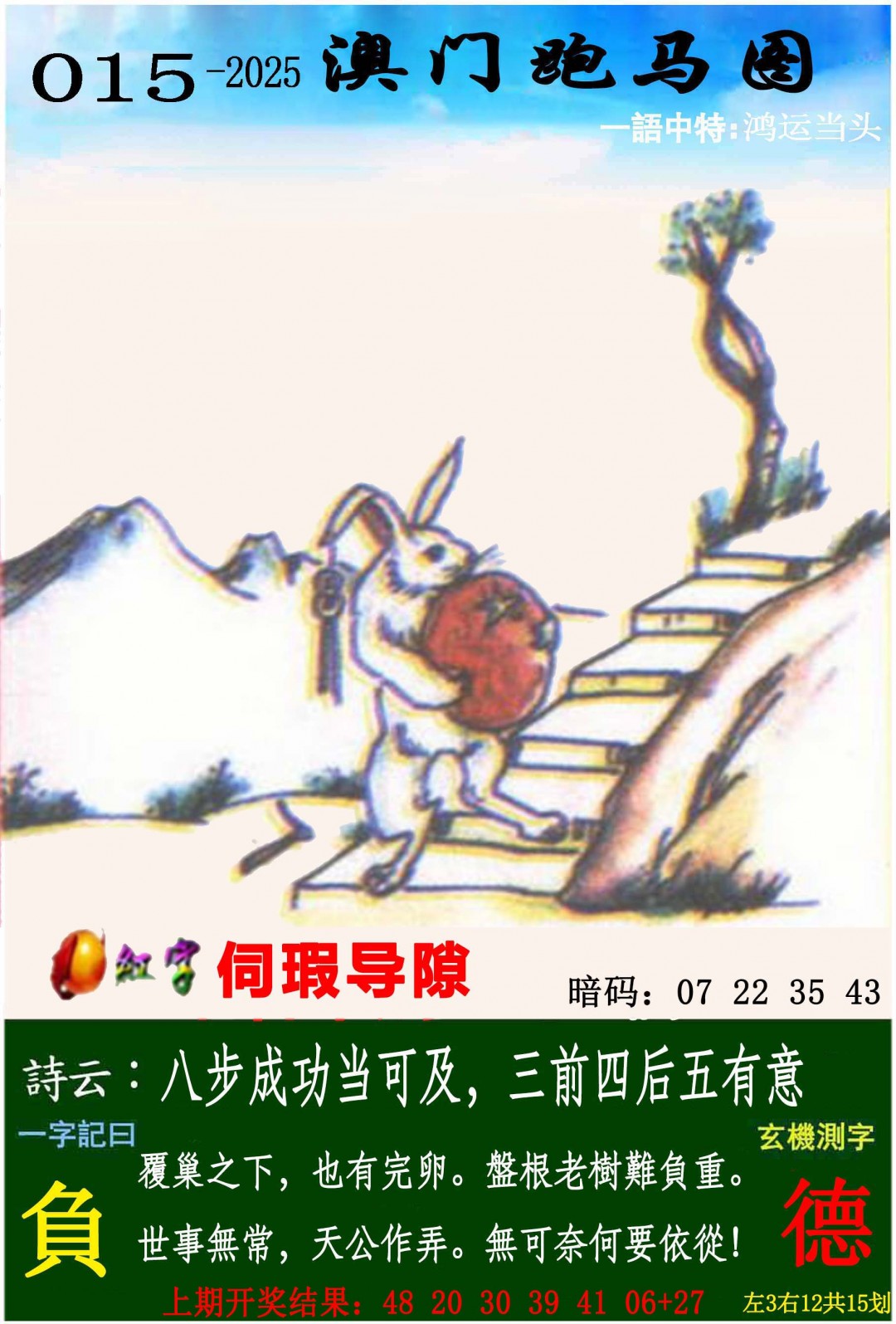 2025015期跑马图