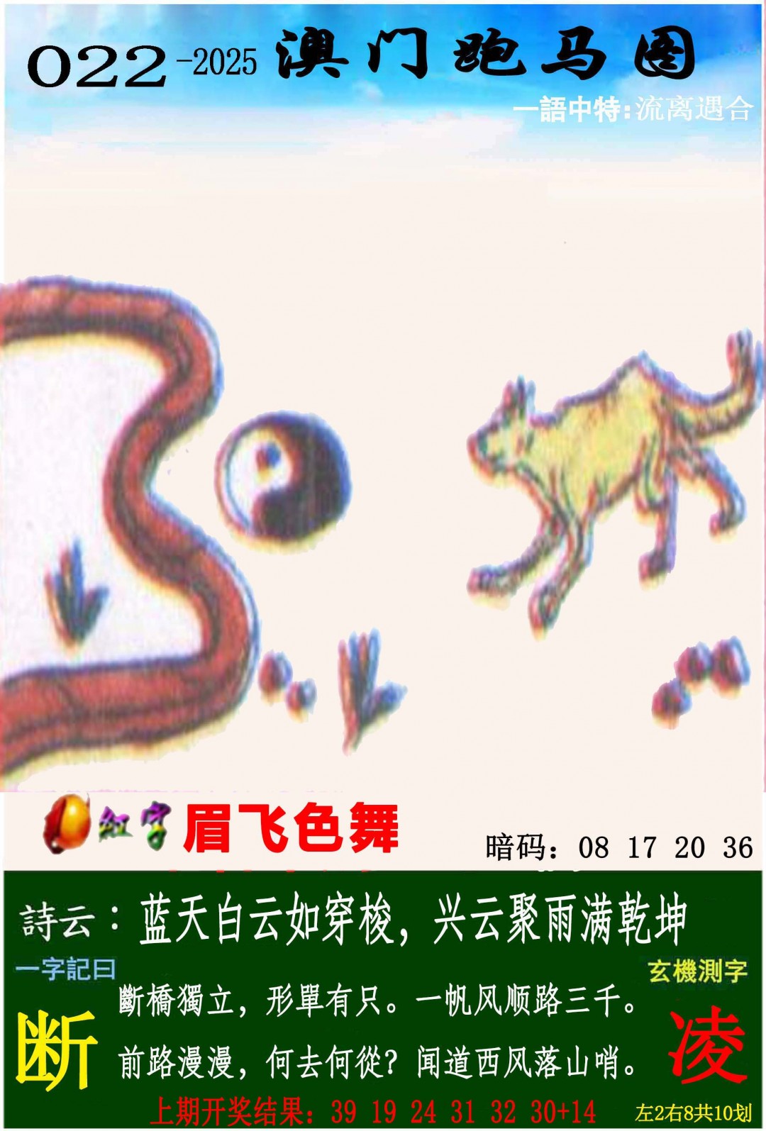 2025022期跑马图