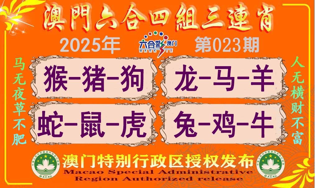 2025023期六合四组三连肖