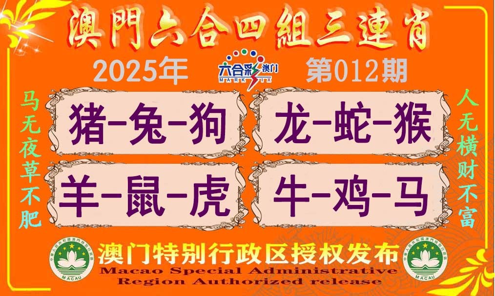 2025012期六合四组三连肖