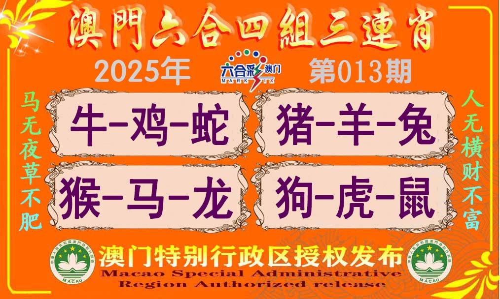 2025013期六合四组三连肖