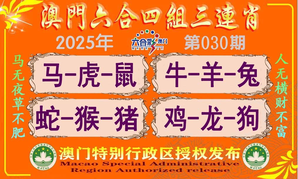 2025030期六合四组三连肖