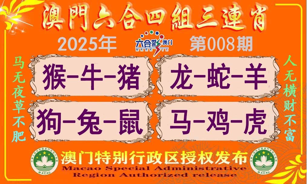 2025008期六合四组三连肖