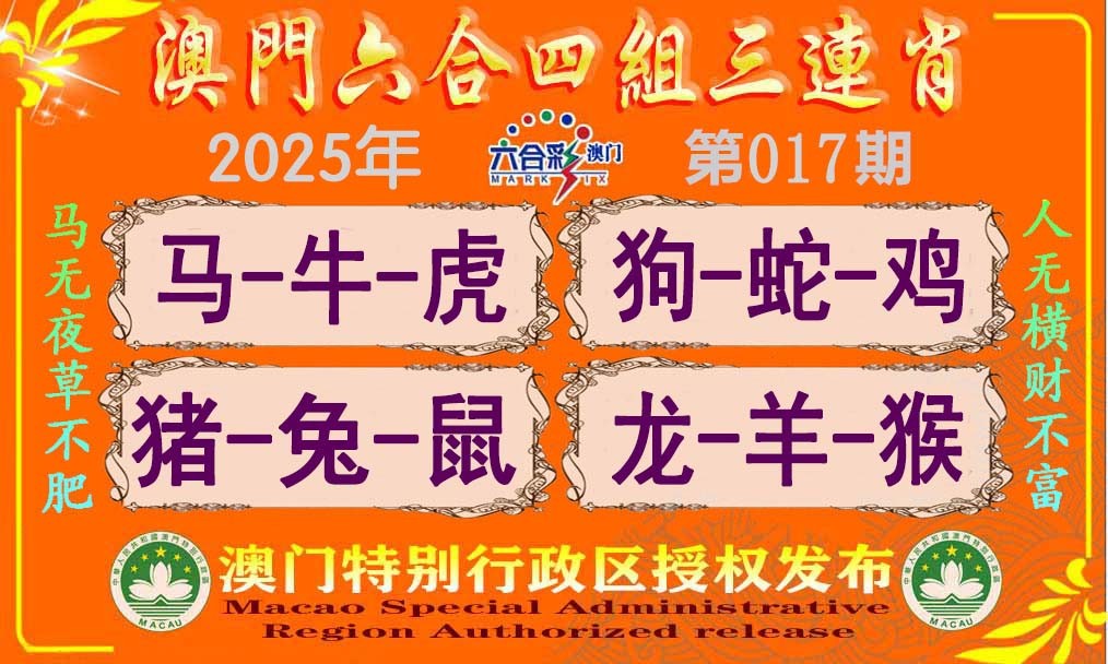 2025017期六合四组三连肖
