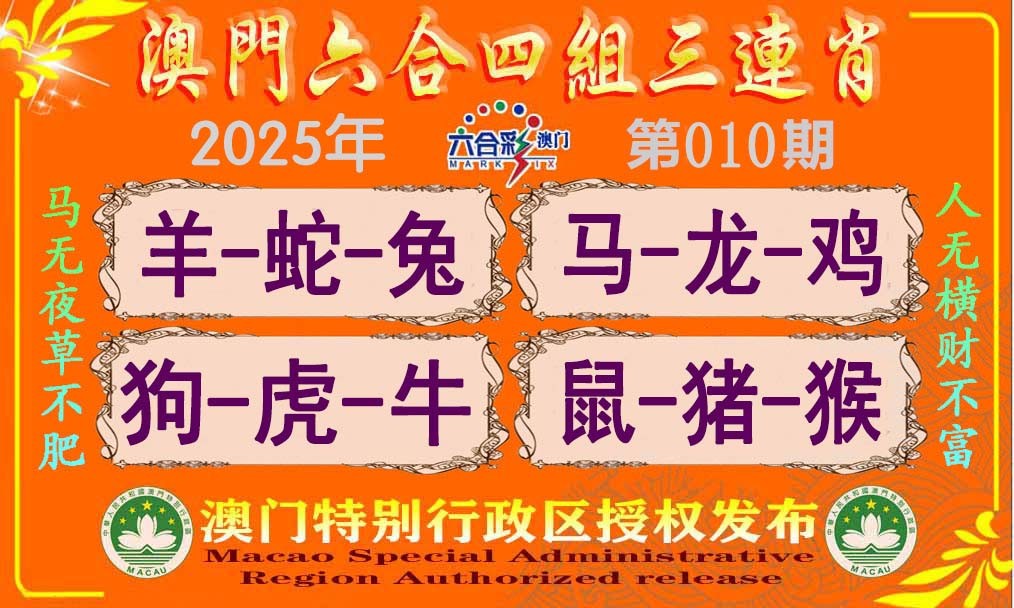 2025010期六合四组三连肖