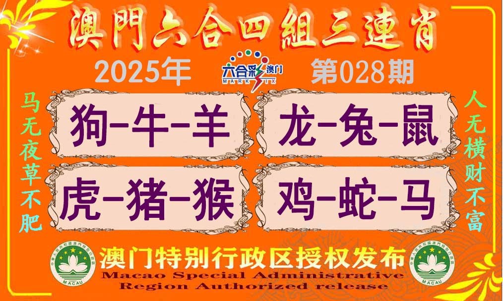 2025028期六合四组三连肖
