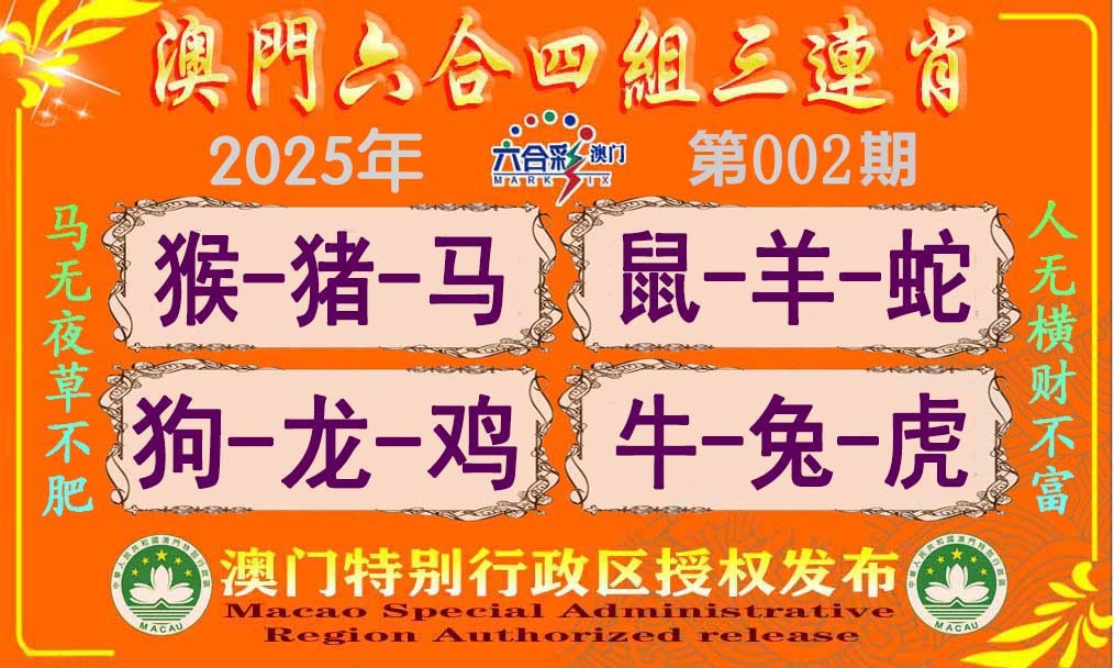 2025002期六合四组三连肖