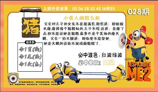 2025028期小黄人幽默玄机