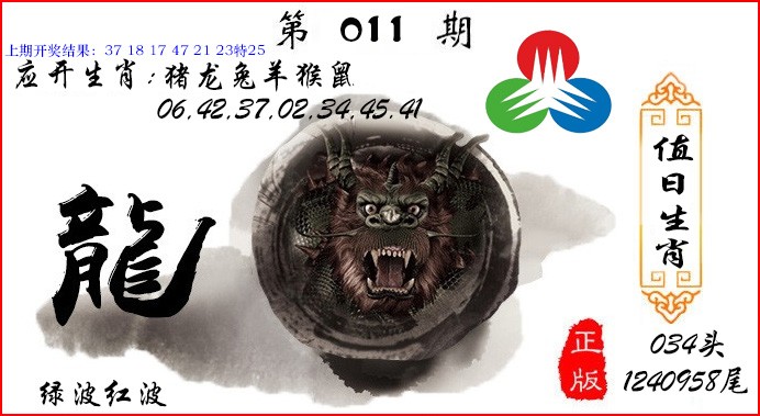 2025011期值日生肖