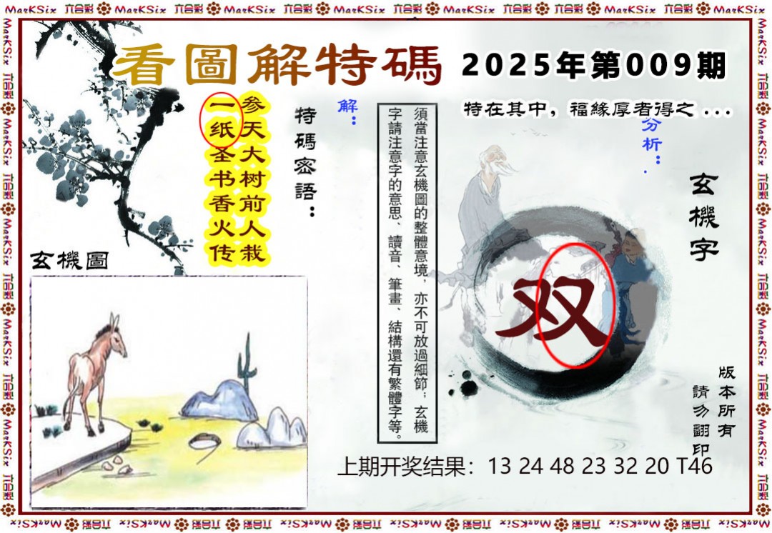 2025009期看图解特码